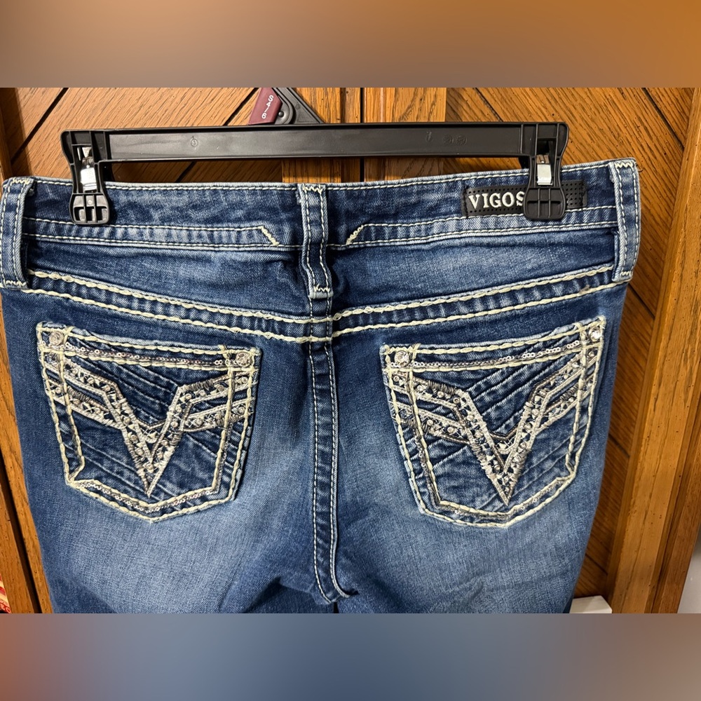 Vigoss Women's Dark Blue Boot Cut Jeans - Picture 3 of 4